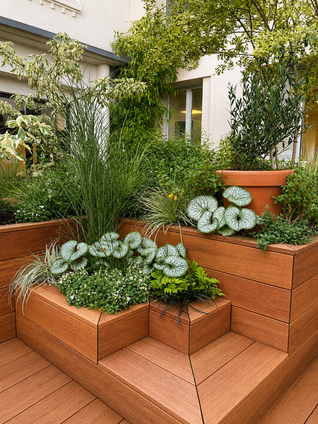 Création complète d'une terrasse végétalisée